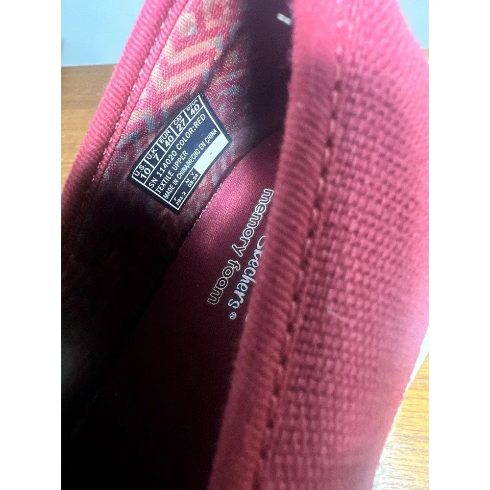 Skechers Bobs Flexpadrille Maroon Espadrille Loafer Shoes Womens Sz 10 New